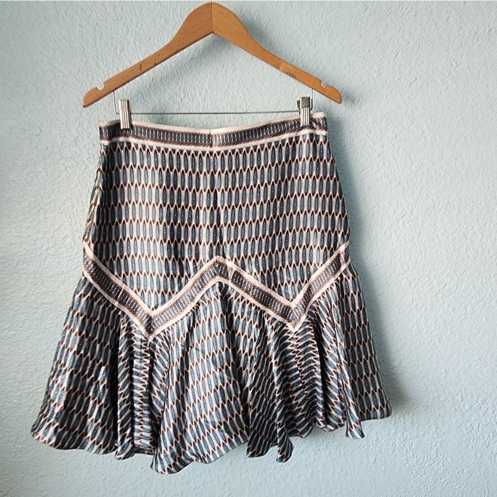 STUDIO M silk asymmetrical hem side zip luxecore skirt - Picture 6 of 11
